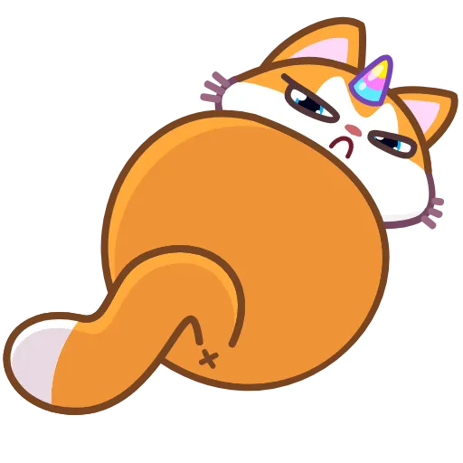 ☹️ Эмодзи «A Unicorn Cat» для Telegram