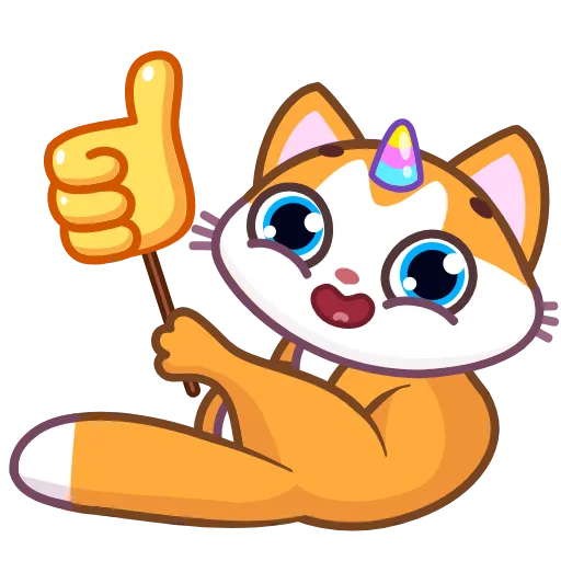 👍 Эмодзи «A Unicorn Cat» для Telegram