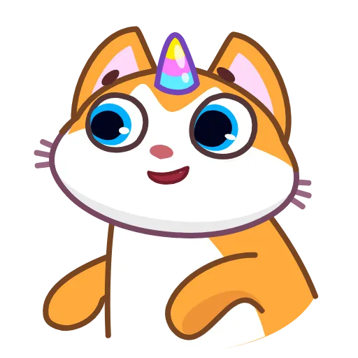 😉 Эмодзи «A Unicorn Cat» для Telegram