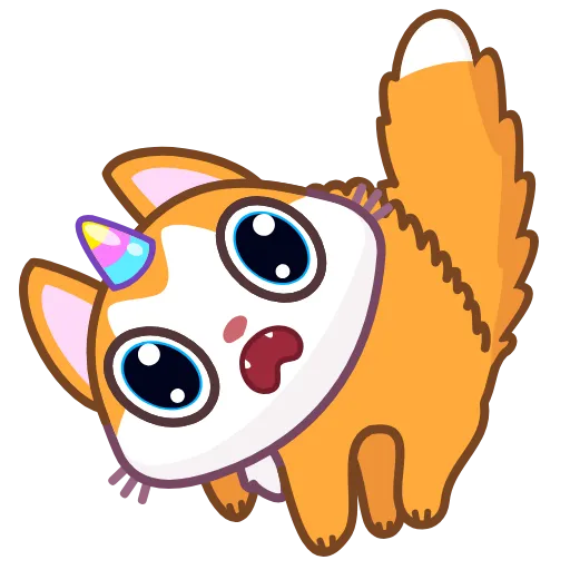 😱 Эмодзи «A Unicorn Cat» для Telegram