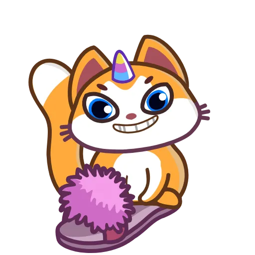 👿 Эмодзи «A Unicorn Cat» для Telegram