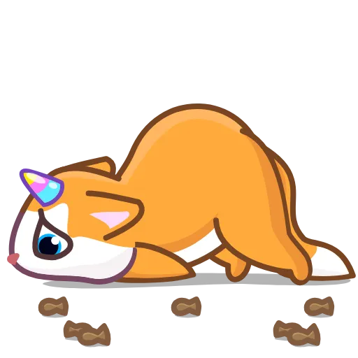 😔 Эмодзи «A Unicorn Cat» для Telegram