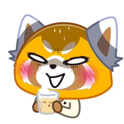😅 Эмодзи «Aggretsuko» для Telegram
