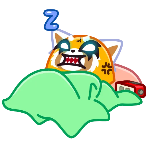 😴 Эмодзи «Aggretsuko» для Telegram