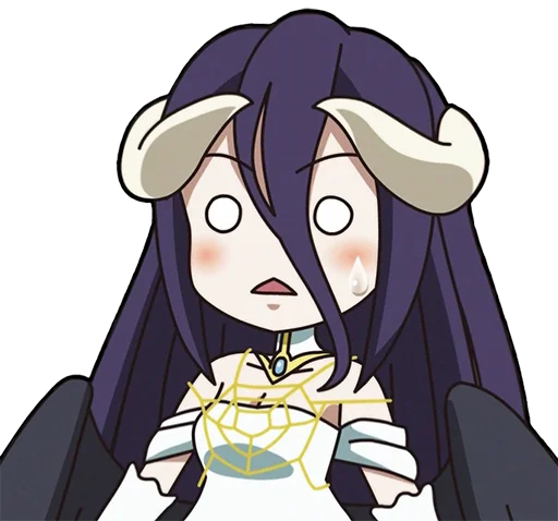 😨 Стикер «Albedo (Overlord)» для Telegram