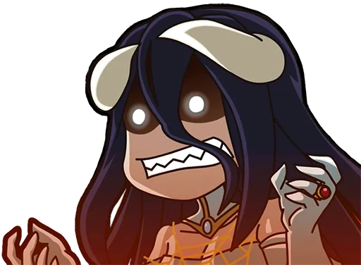 😠 Стикер «Albedo (Overlord)» для Telegram