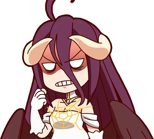 😠 Стикер «Albedo (Overlord)» для Telegram