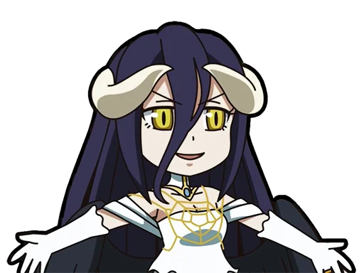 🤗 Стикер «Albedo (Overlord)» для Telegram