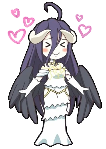 💕 Стикер «Albedo (Overlord)» для Telegram