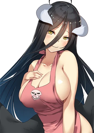 🖤 Стикер «Albedo (Overlord)» для Telegram