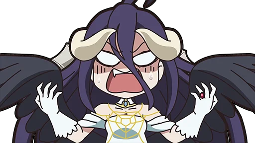 👿 Стикер «Albedo (Overlord)» для Telegram