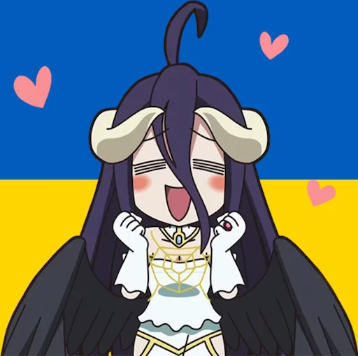 🇺🇦 Стикер «Albedo (Overlord)» для Telegram