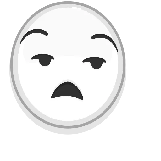 😒 Эмодзи «Albino Emoji» для Telegram