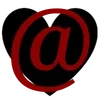 🌟 Эмодзи «Красные буквы в черных сердечках» для Telegram
