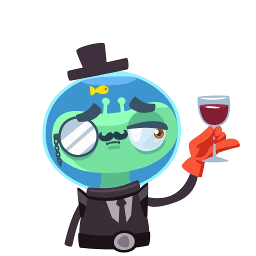 🧐 Эмодзи «Alien Grisha -» для Telegram