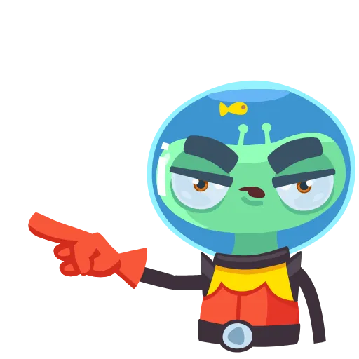 👈 Эмодзи «Alien Grisha -» для Telegram