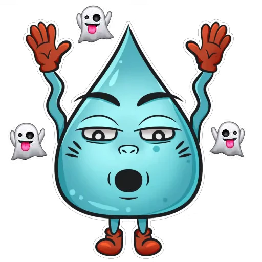 👻 Стикер «Капля» для Telegram