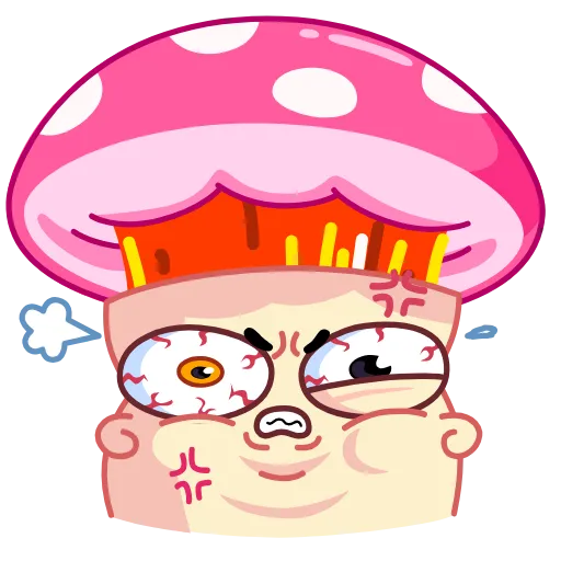 🤯 Эмодзи «😗 Mushroom Stepan - гриб мухомор Стёпа» для Telegram