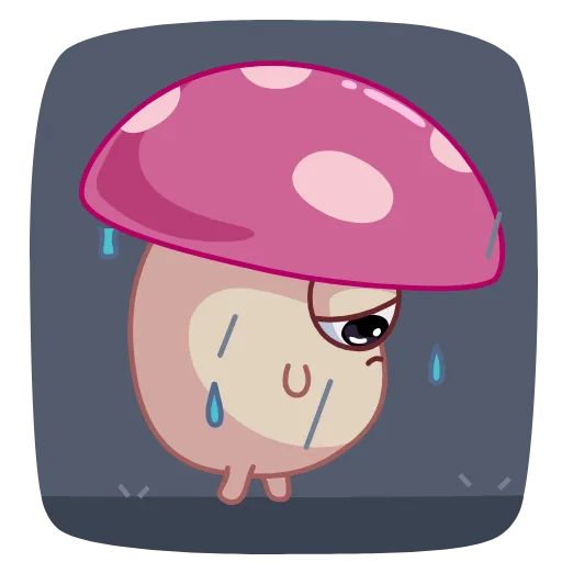 😔 Эмодзи «😗 Mushroom Stepan - гриб мухомор Стёпа» для Telegram