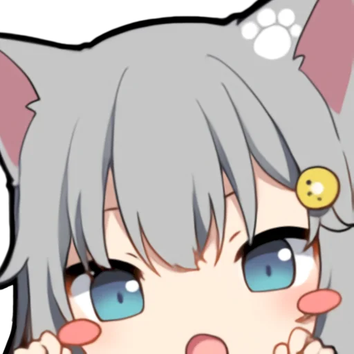 Стикерпак Amashiro Natsuki Ears Twitch Nacho Emotion 1.2 для Telegram — скачать