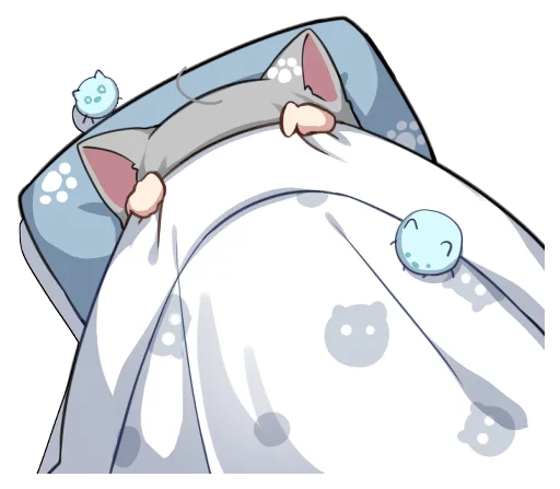 🛌 Стикер «【甘城なつき】nachonekodayo» для Telegram