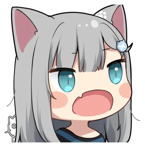 😲 Стикер «【甘城なつき】nachonekodayo» для Telegram
