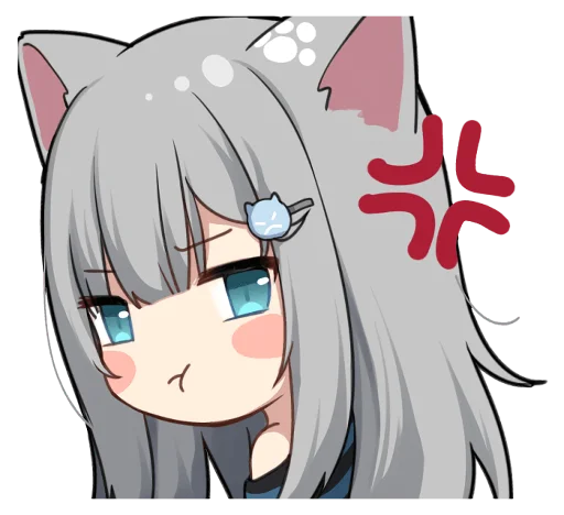 😠 Стикер «【甘城なつき】nachonekodayo» для Telegram
