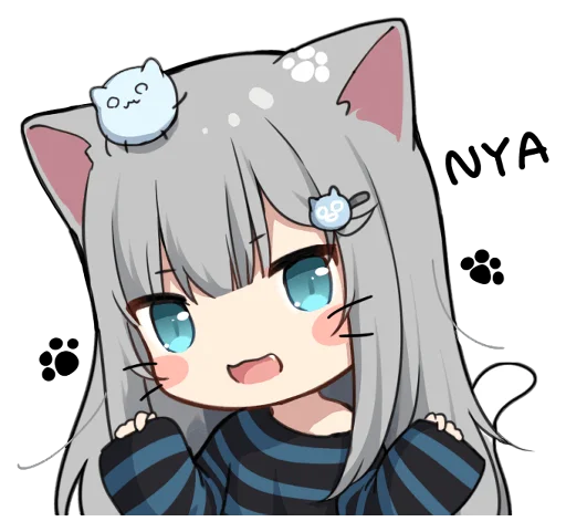 😸 Стикер «【甘城なつき】nachonekodayo» для Telegram