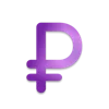 💟 Эмодзи «Аметист, фиолетовые буквы» для Telegram