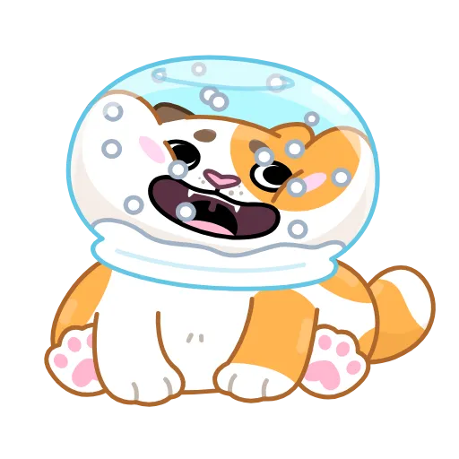 ❄ Эмодзи «Кот Амур» для Telegram