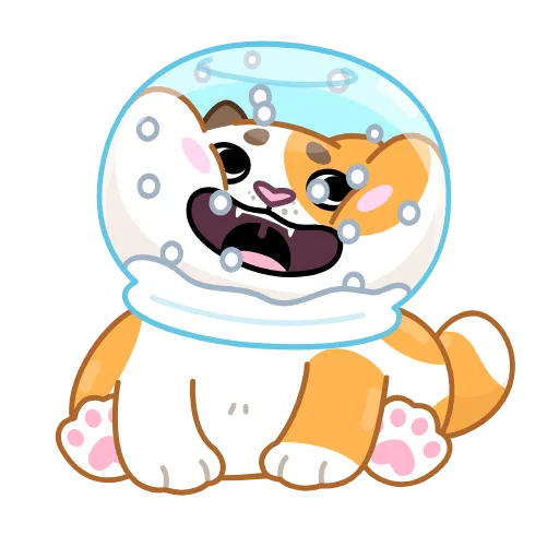 ❄ Эмодзи «Кот Амур» для Telegram