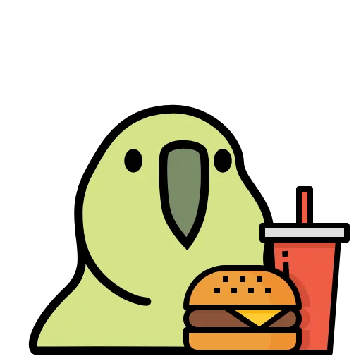 🍔 Эмодзи «Party Parrot» для Telegram
