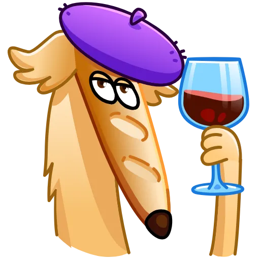 🍷 Эмодзи «Borzoi» для Telegram