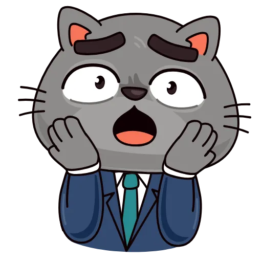 😱 Эмодзи «Бизнес-кот» для Telegram