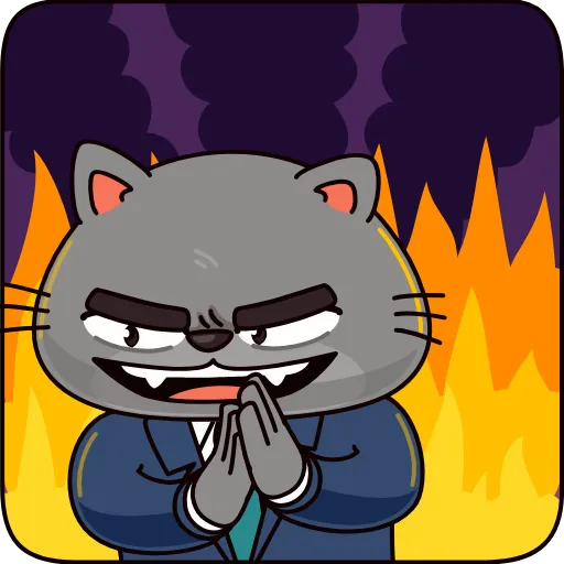 😈 Эмодзи «Бизнес-кот» для Telegram