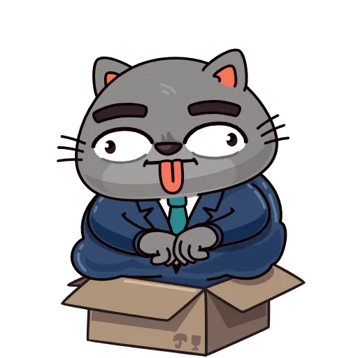 🤪 Эмодзи «Бизнес-кот» для Telegram