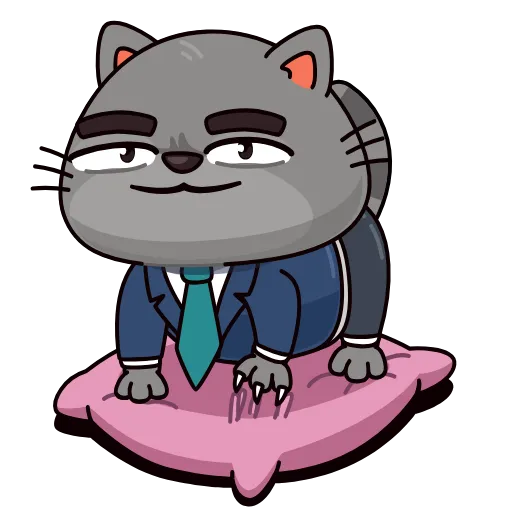 😉 Эмодзи «Бизнес-кот» для Telegram
