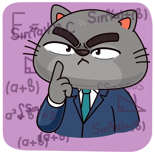 🤔 Эмодзи «Бизнес-кот» для Telegram