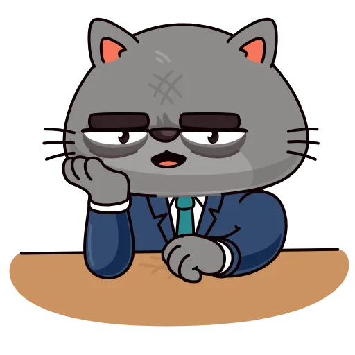 🫠 Эмодзи «Бизнес-кот» для Telegram