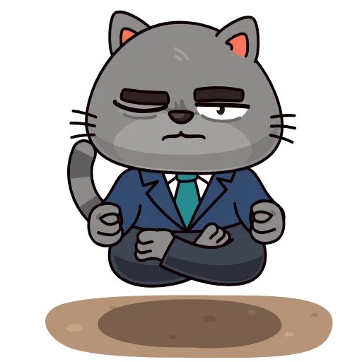 🖕 Эмодзи «Бизнес-кот» для Telegram