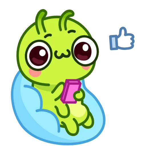 👍 Эмодзи «Гусеница» для Telegram