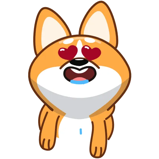 😍 Эмодзи «Корги» для Telegram