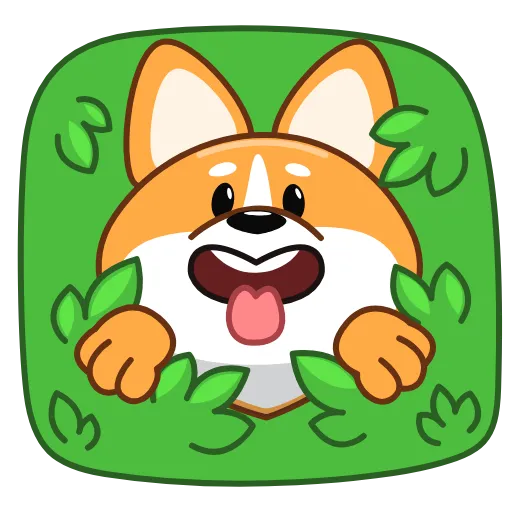😛 Эмодзи «Корги» для Telegram