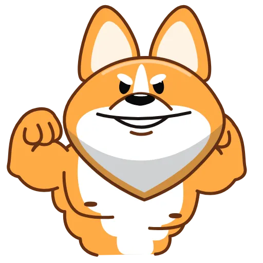 💪 Эмодзи «Корги» для Telegram