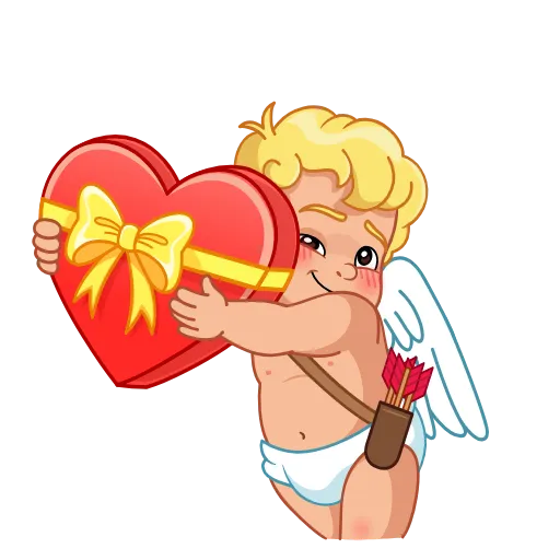 💝 Эмодзи «Анимированный набор эмоджи с Купидоном» для Telegram