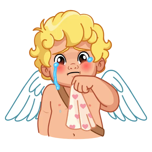 😭 Эмодзи «Анимированный набор эмоджи с Купидоном» для Telegram