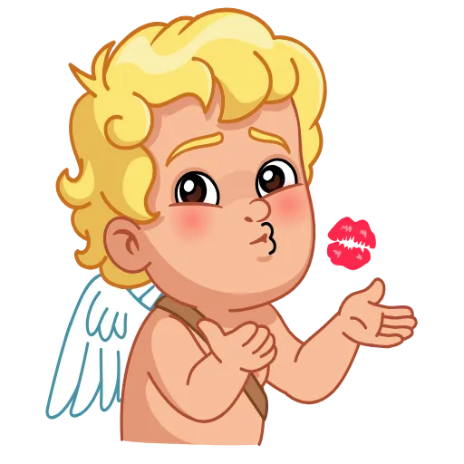 💋 Эмодзи «Анимированный набор эмоджи с Купидоном» для Telegram