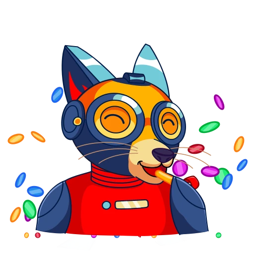 🥳 Стикер «КиберЛис» для Telegram