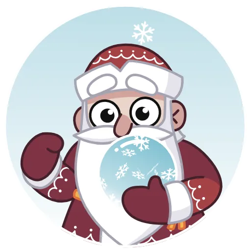 🔮 Эмодзи «Анимированный набор эмоджи с Дедом Морозом» для Telegram