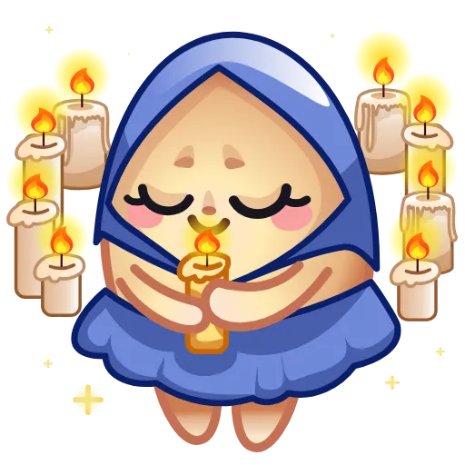 🕯 Стикер «Пасхальные яйца» для Telegram